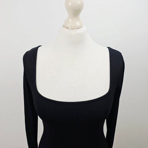 Free People - Intimately Clean Lines Long Sleeve Top - Black - M/L - RRP £40 - Picture 3 of 8